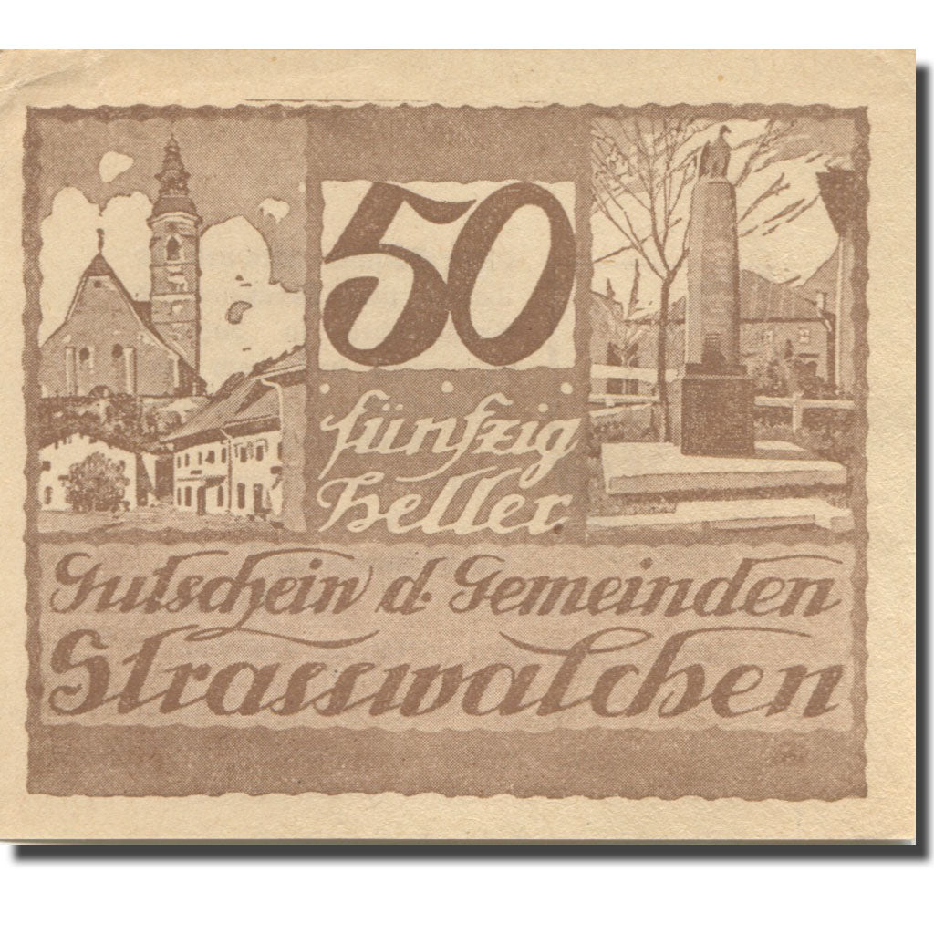 Banknote, Austria, Strasswalchen, 50 Heller, village, 1920 UNC(63) Mehl:FS 1047a
