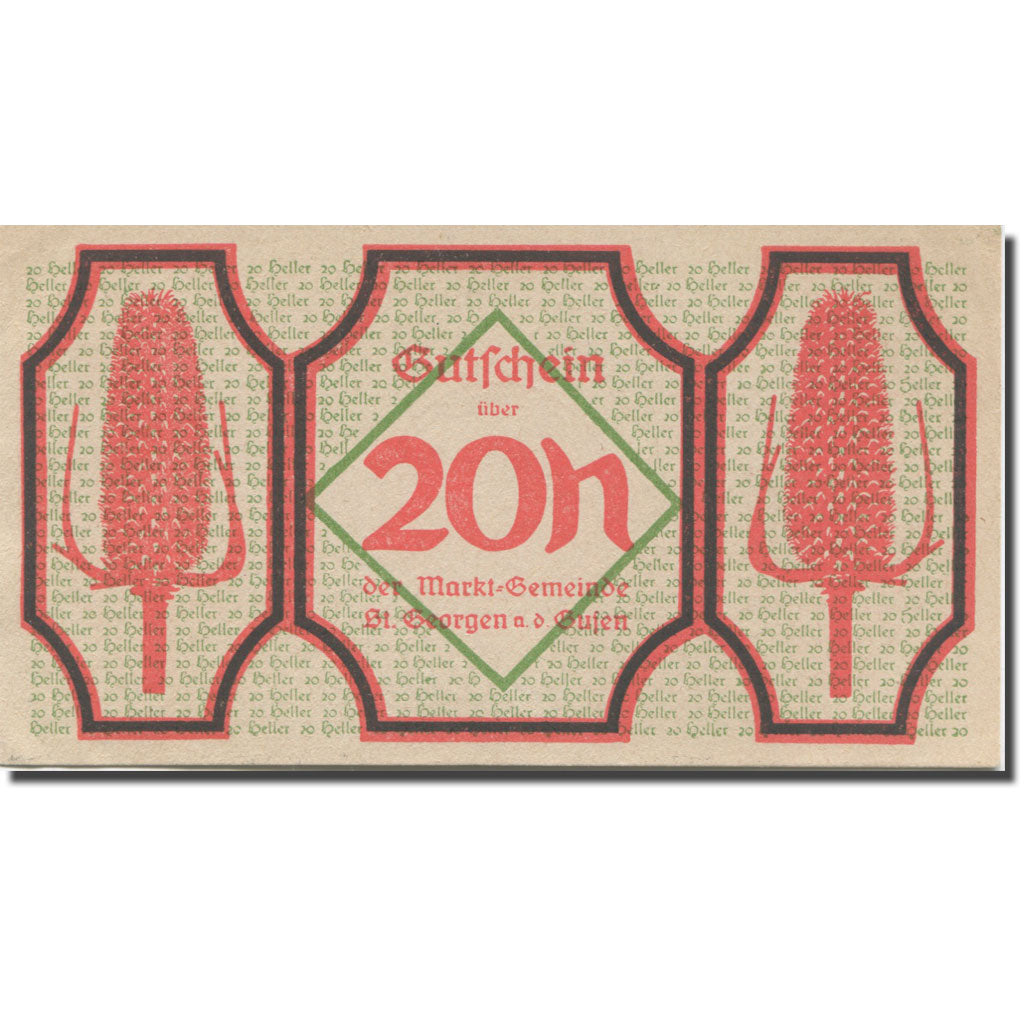 Banknote, Austria, St Georgen, 20 Heller, épis 1920, UNC(65-70) Mehl:FS 886I