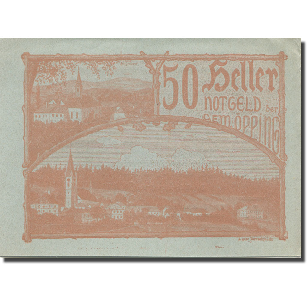 Banknote, Austria, öpping, 50 Heller, village, 1920 UNC(63) Mehl:FS 710Ia
