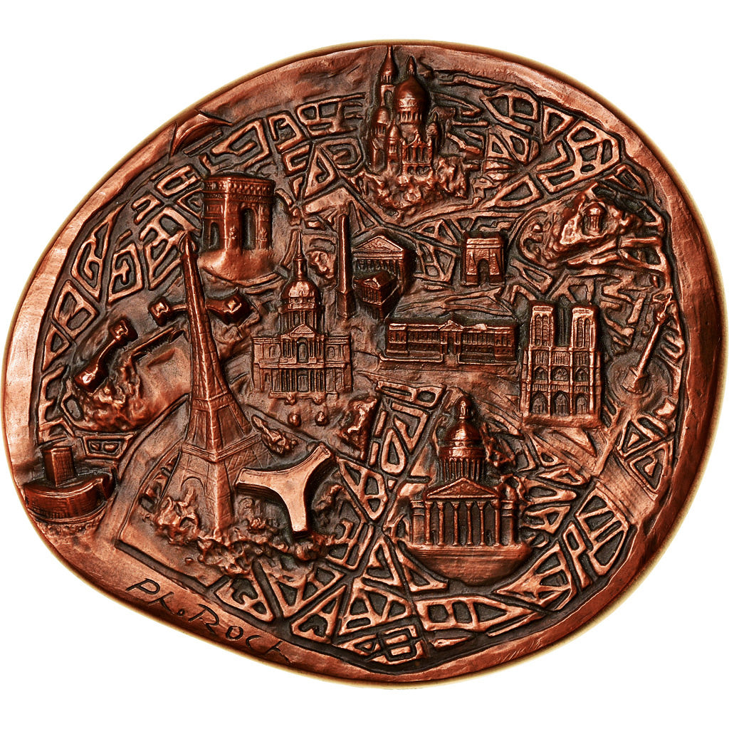 Francja, Medal, Ville de Paris, Fluctuat nec Mergitur, Geografia, 1974, Roch