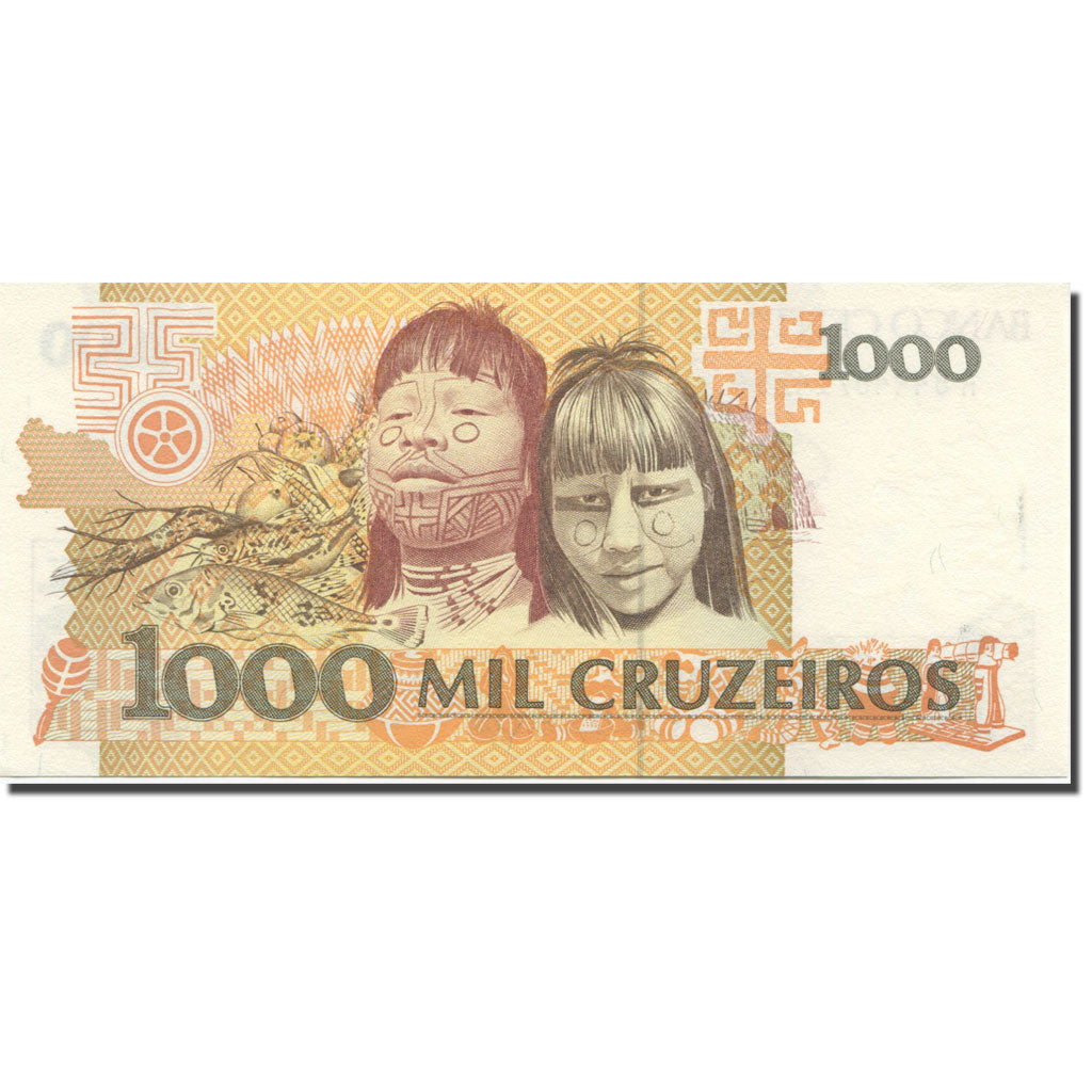 Banknote, Brazil, 1000 Cruzeiros, 1990, KM:231a, UNC(65-70)