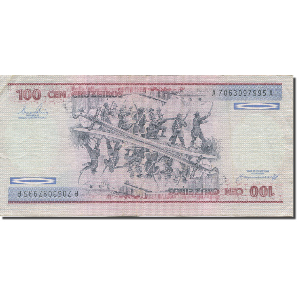 Banknote, Brazil, 100 Cruzeiros, Undated (1981-84), KM:198a, EF(40-45)