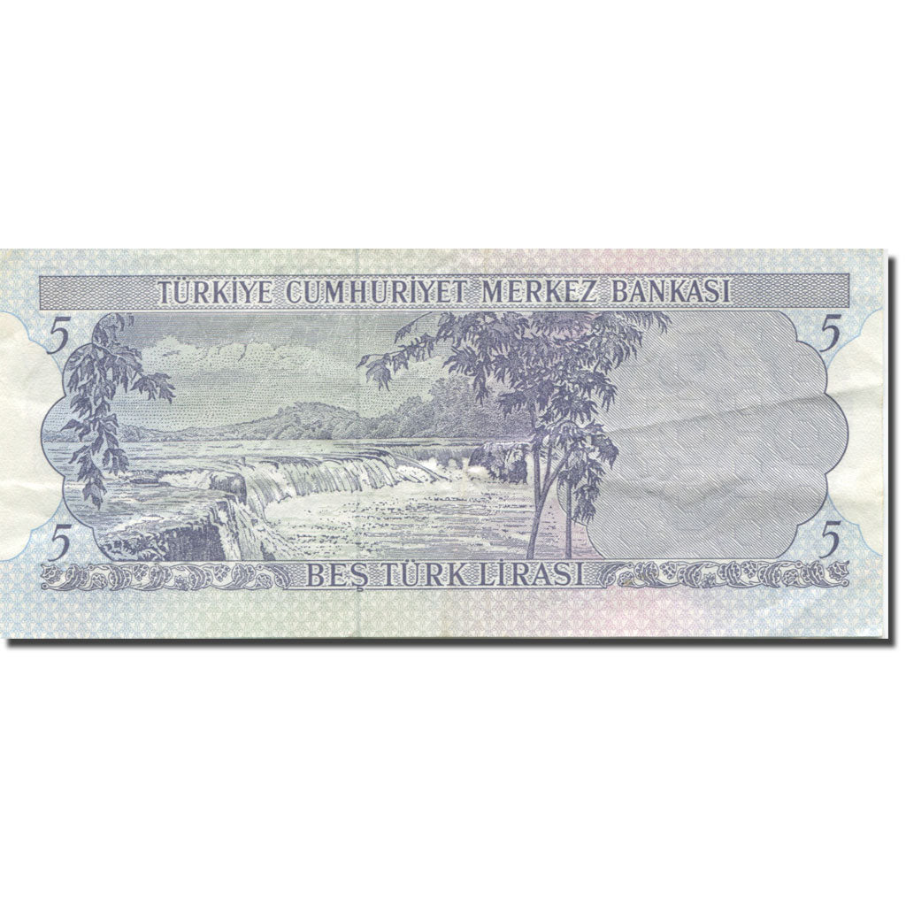 Geldschein, Türkei, 5 Lira, 1968, 1968-01-08, KM:179, UNZ-