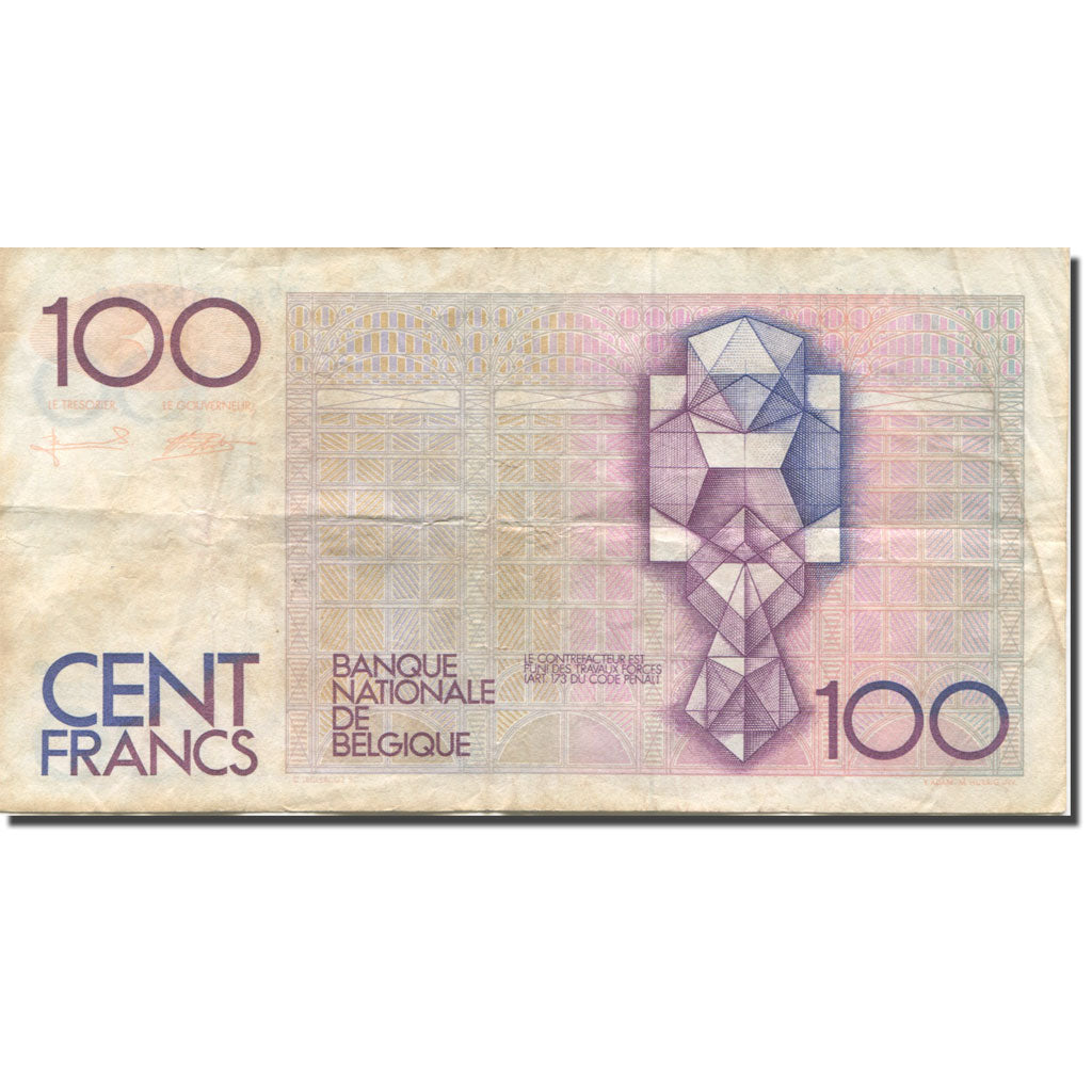 Banknote, Belgium, 100 Francs, 1982-1994, KM:142a, VF(20-25)
