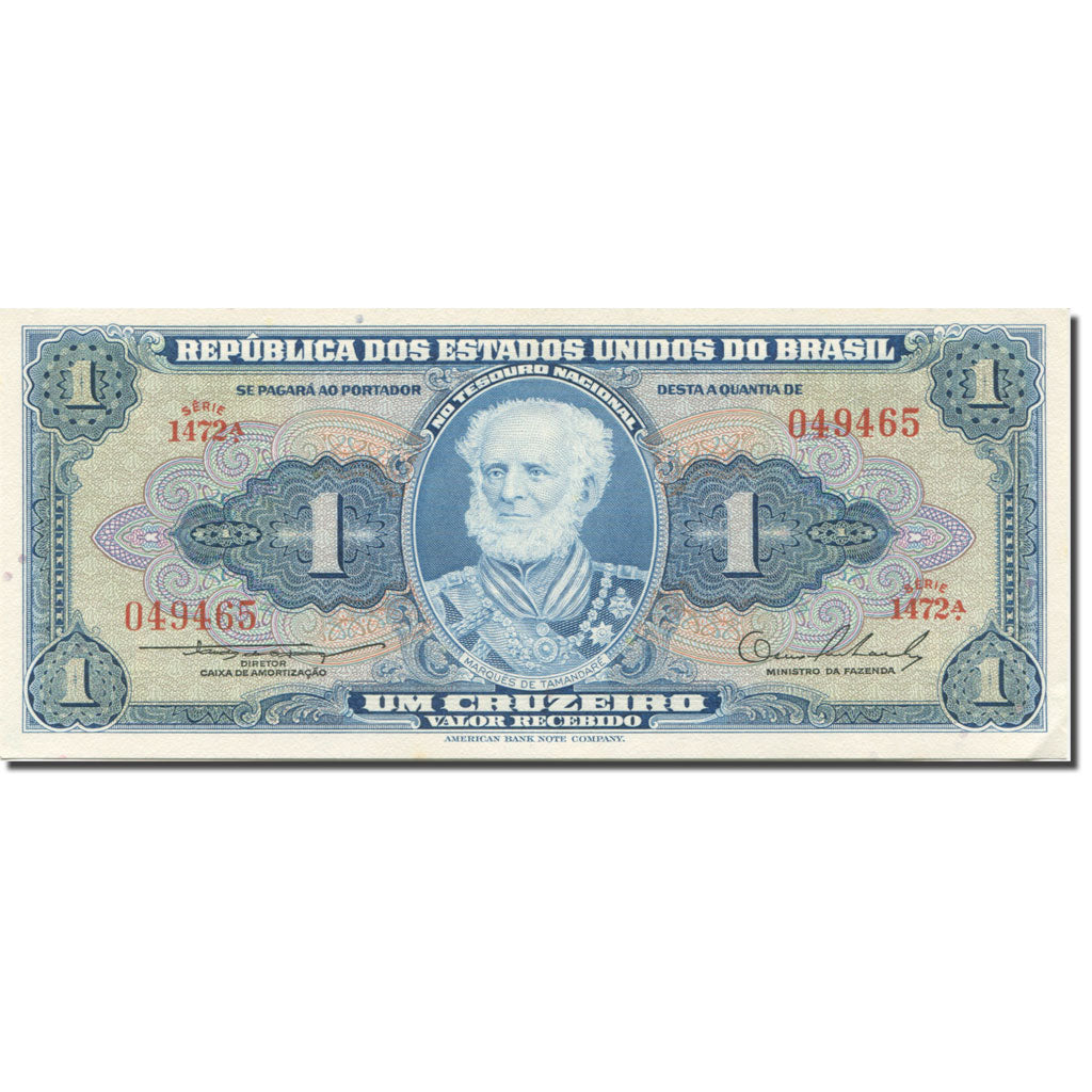 Geldschein, Brasilien, 1 Cruzeiro, 1943-1944, KM:132a, UNZ-