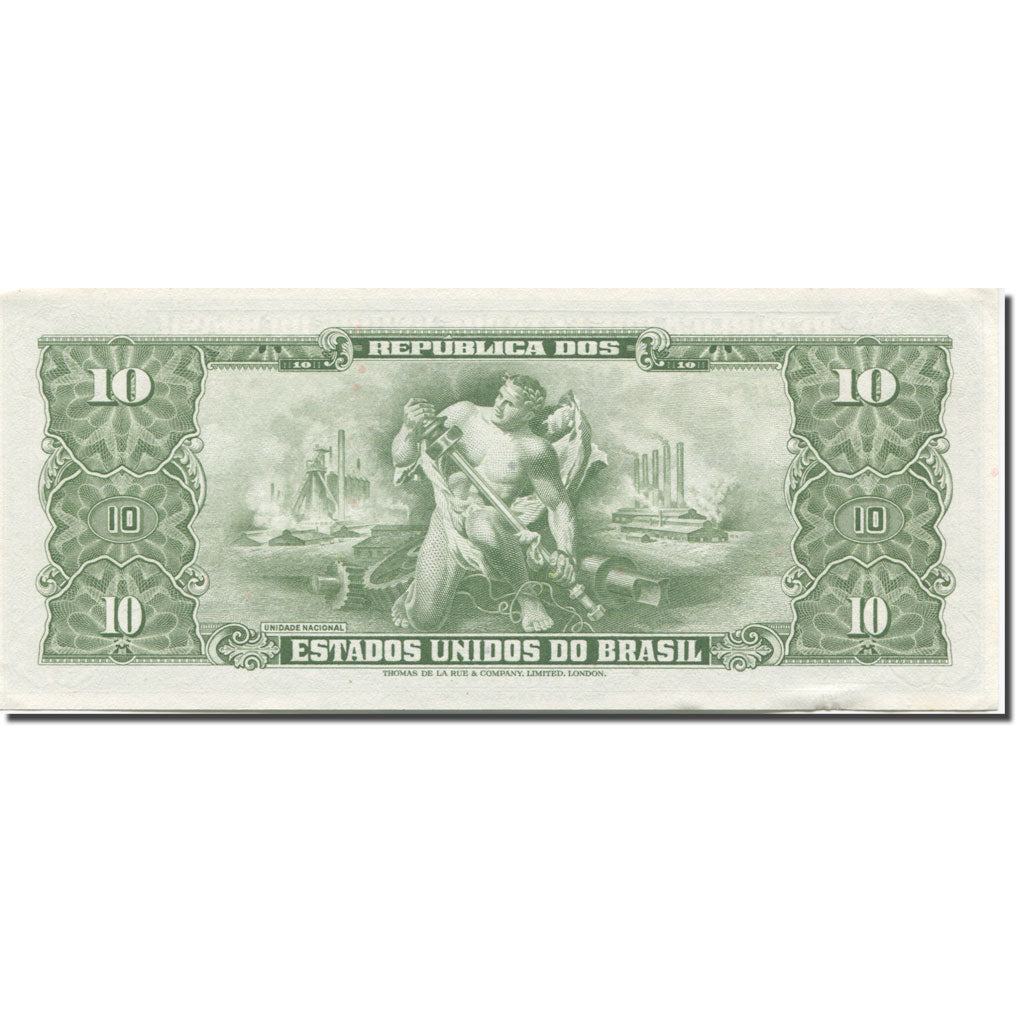Banknote, Brazil, 1 Centavo on 10 Cruzeiros, Undated (1966-1967), KM:183b