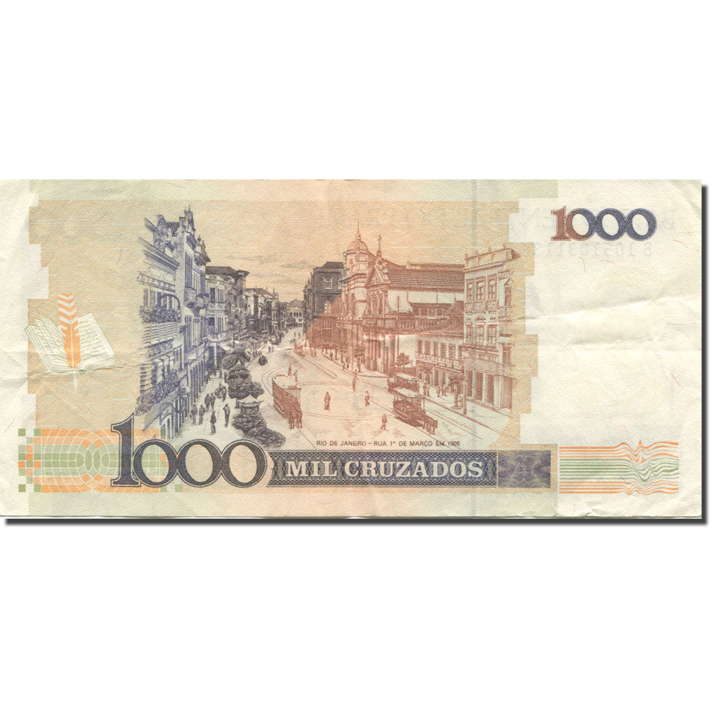 Banknote, Brazil, 1 Cruzado Novo on 1000 Cruzados, 1989, KM:216a, EF(40-45)