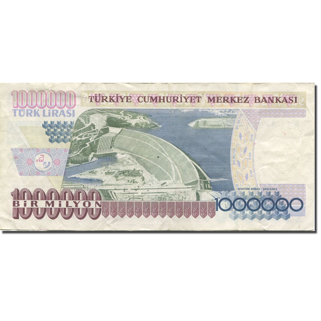 Geldschein, Türkei, 1,000,000 Lira, 2002, KM:213, SS