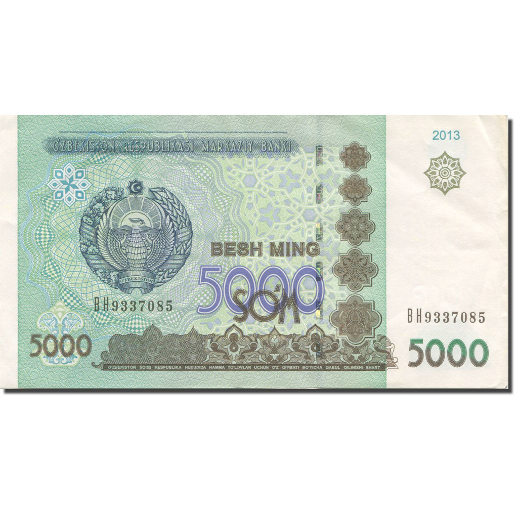 Banconote, Uzbekistan, 5000 Sum, 2013, SPL-