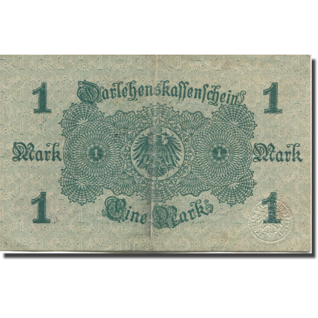 Billete, 1 Mark, 1914, Alemania, 1914-08-12, KM:51, MBC