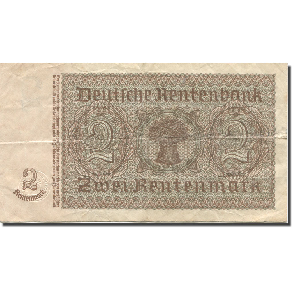Banknote, Germany, 2 Rentenmark, 1937, 1937-01-30, KM:174a, EF(40-45)