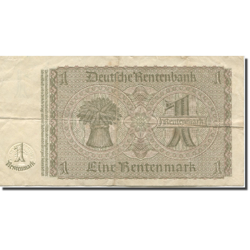 Banknote, Germany, 1 Rentenmark, 1937, 1937-01-30, KM:173b, VF(30-35)