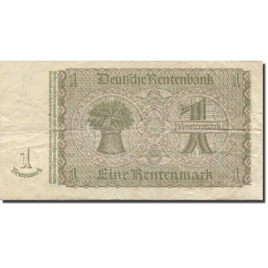 Geldschein, Deutschland, 1 Rentenmark, 1937, 1937-01-30, KM:173b, SS