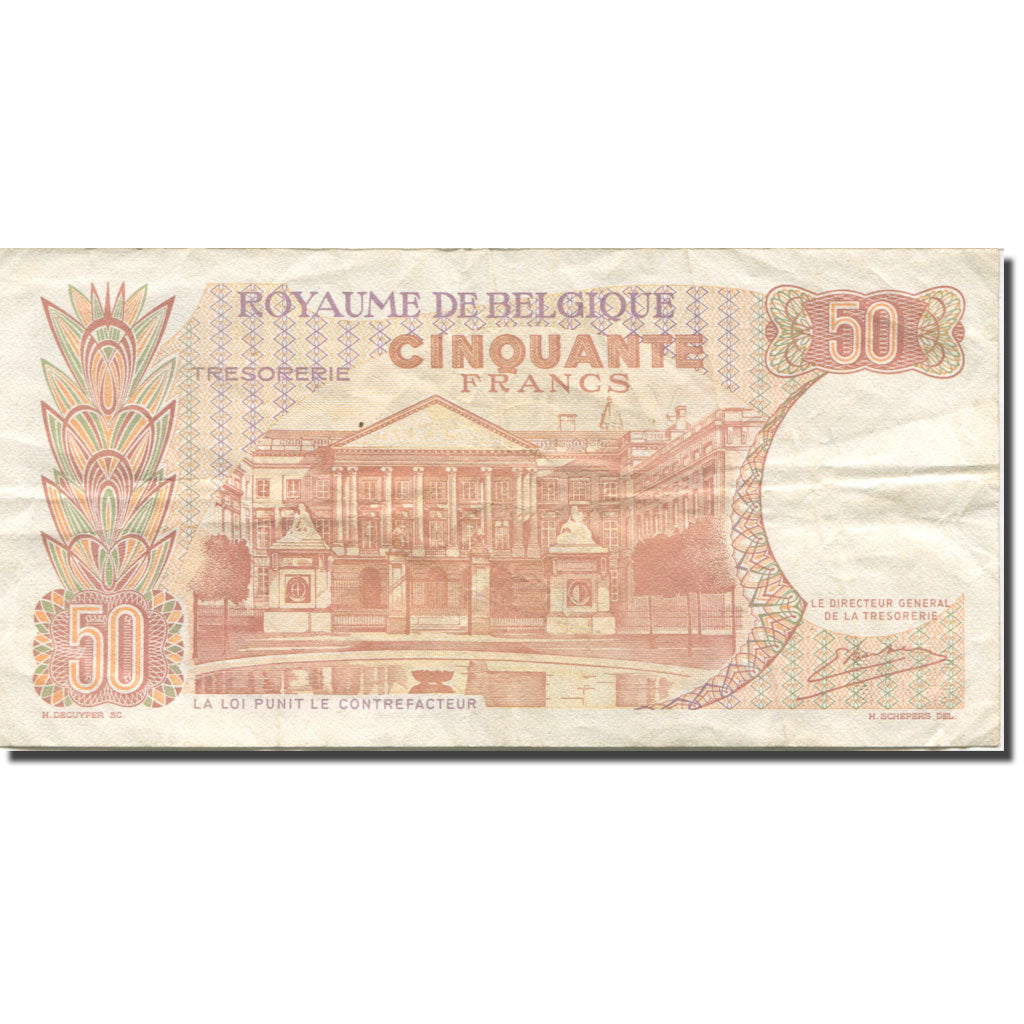 Geldschein, Belgien, 50 Francs, 1964-1966, 1966-05-16, KM:139, SS