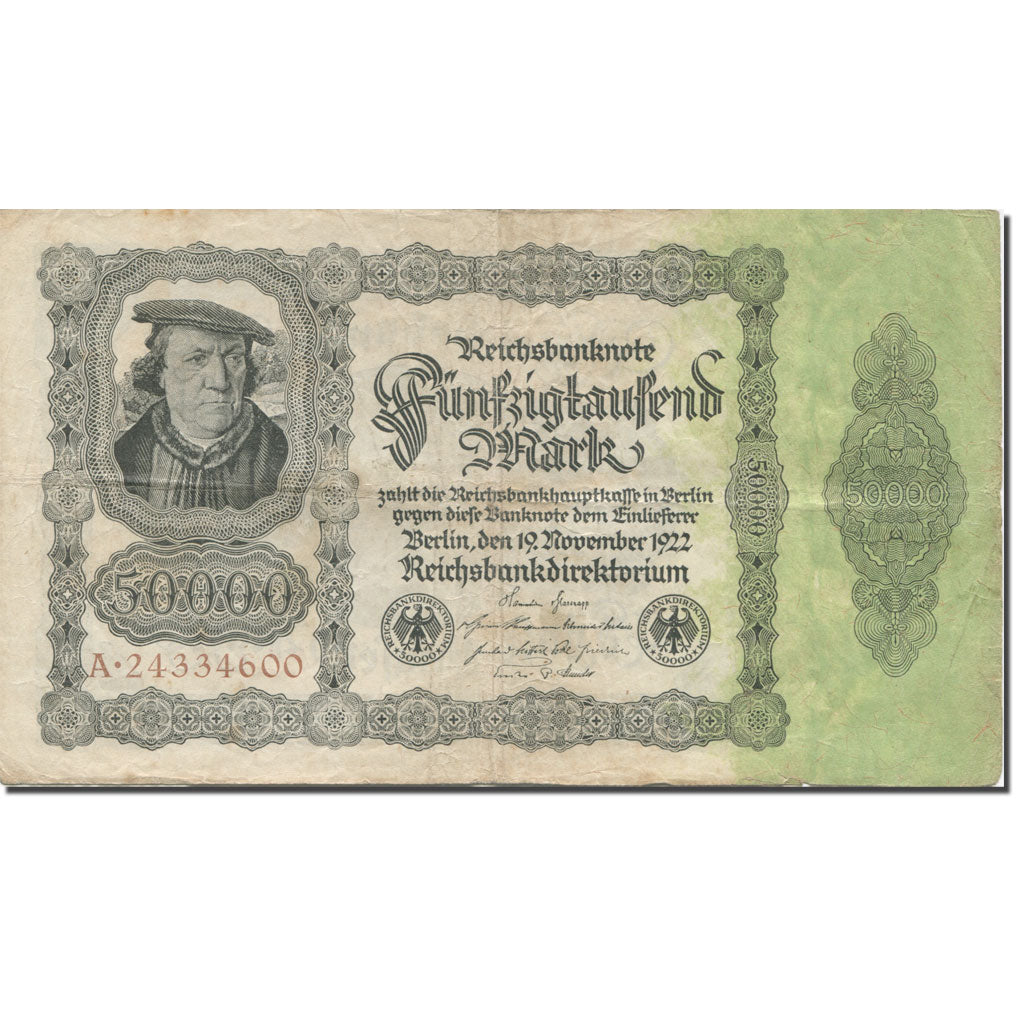 Geldschein, Deutschland, 50,000 Mark, 1922, 1922-11-19, KM:79, SS