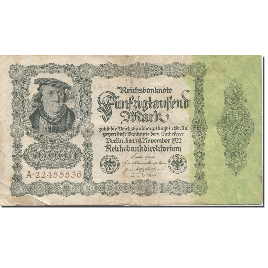 Geldschein, Deutschland, 50,000 Mark, 1922, 1922-11-19, KM:79, SS