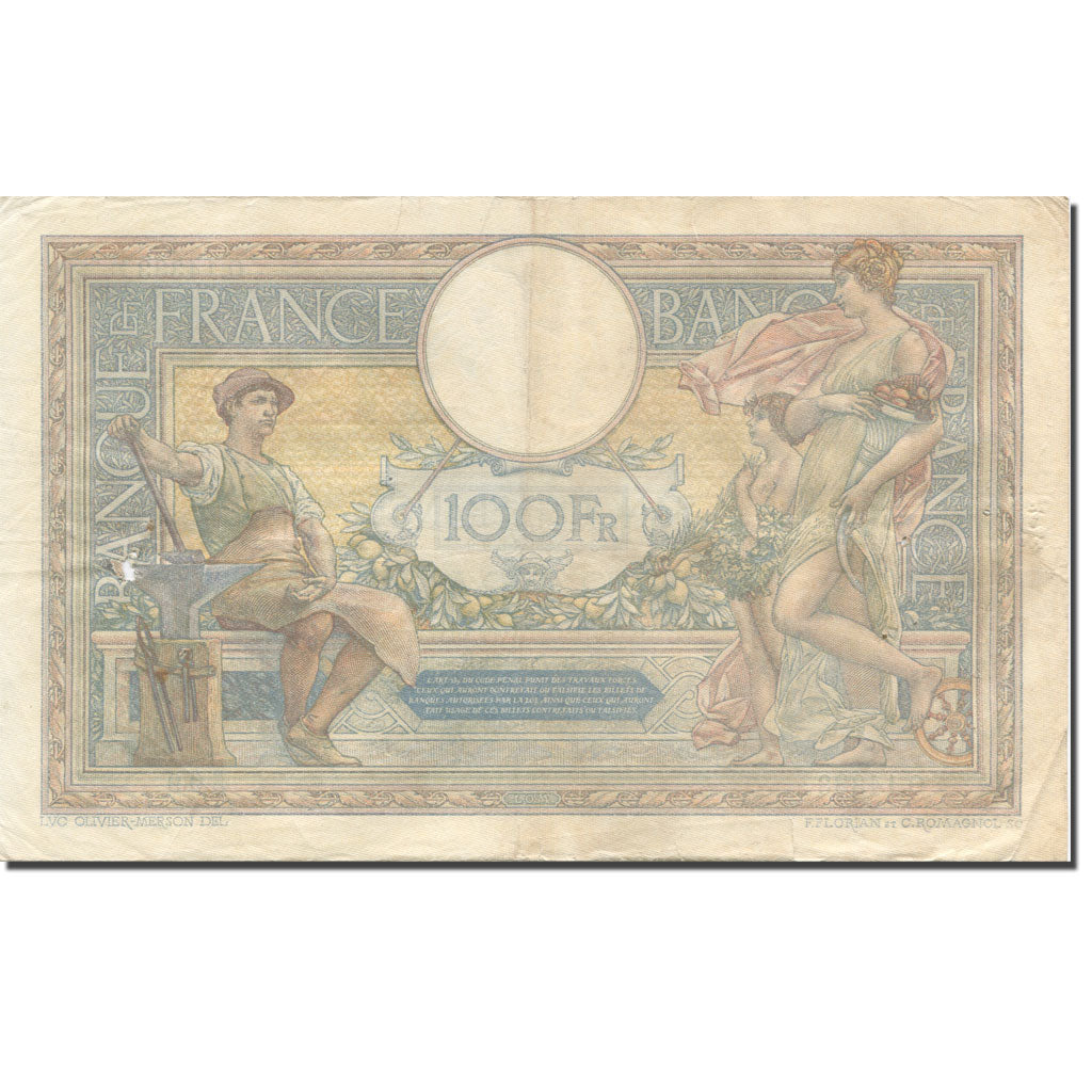 France, 100 Francs, Luc Olivier Merson, 1926, 1926-05-26, TTB, Fayette:24.4