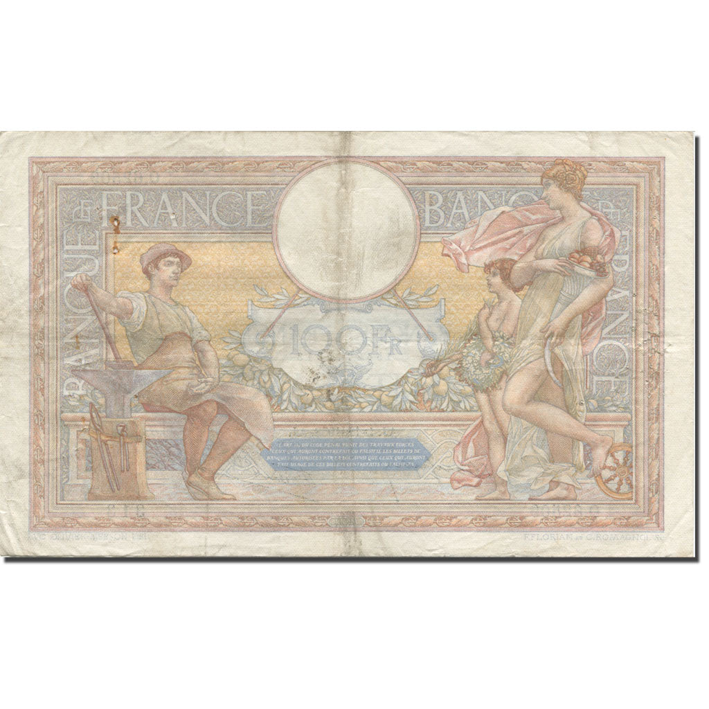 France, 100 Francs, Luc Olivier Merson, 1938 EF(40-45) Fayette:25.35