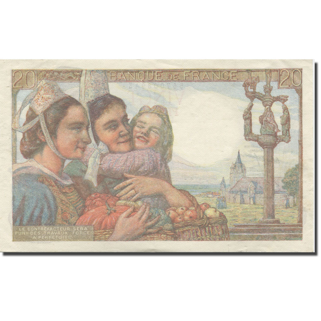 France, 20 Francs, Pêcheur, 1949, 1949-05-19, UNC(60-62), Fayette:13.15