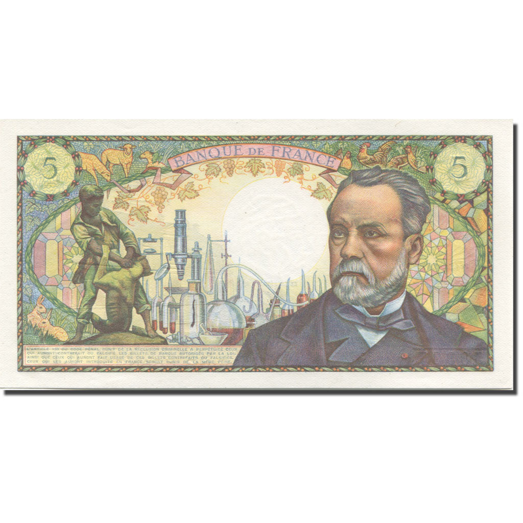 Francja, 5 Francs, Pasteur, 1966, 1966-07-07, UNC(65-70), Fayette:61.2, KM:146a