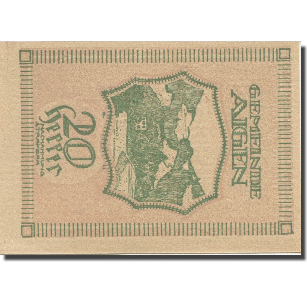 Banknote, Austria, Aigen, 20 Heller, montagne 1920-10-31, UNC(65-70) Mehl:FS 13a