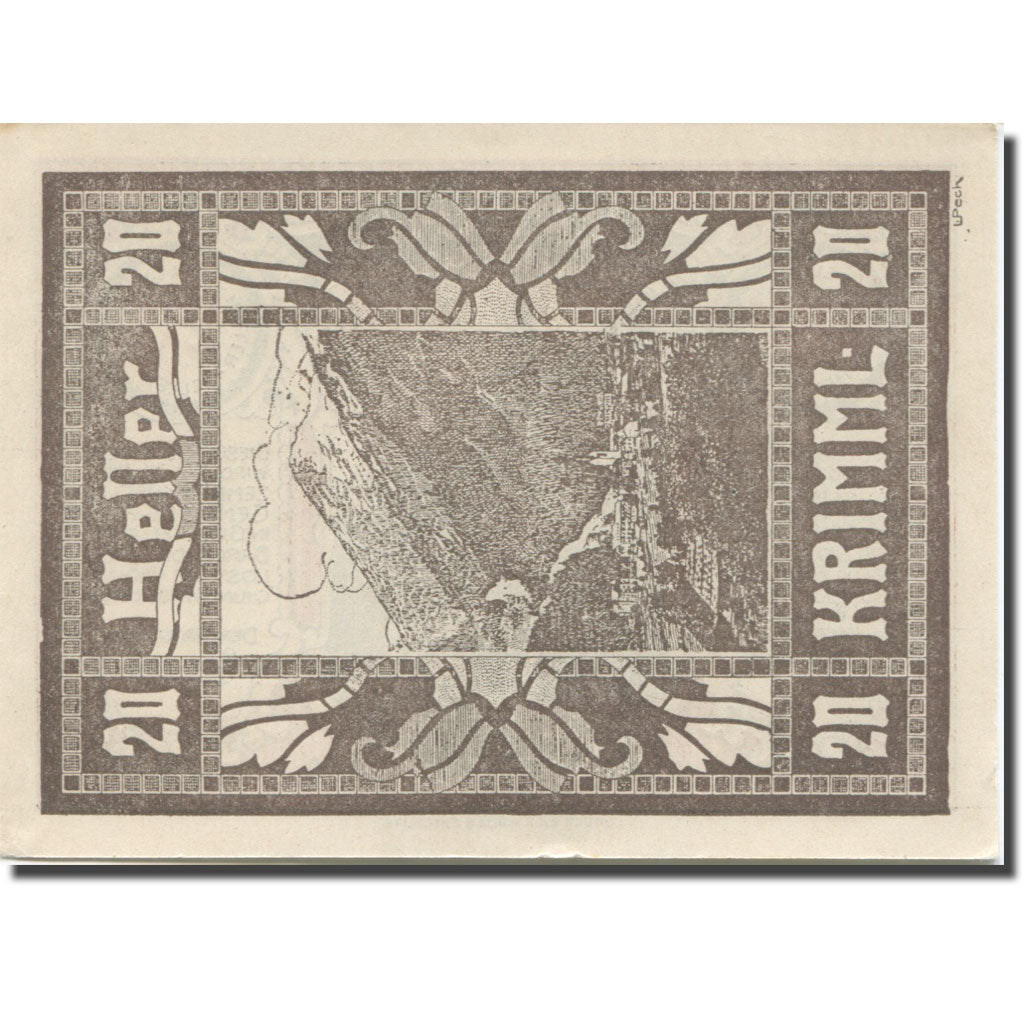 Banknote, Austria, Krimml, 20 Heller, Eglise 1, 1920 UNC(63) Mehl:FS 483a