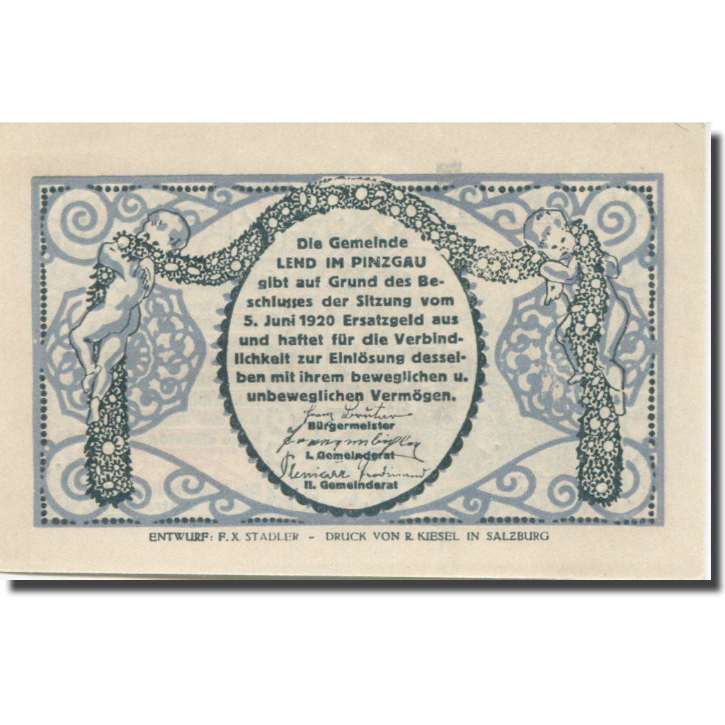 Banknote, Austria, Lend, 50 Heller, village, 1920 UNC(65-70) Mehl:FS 511IIb