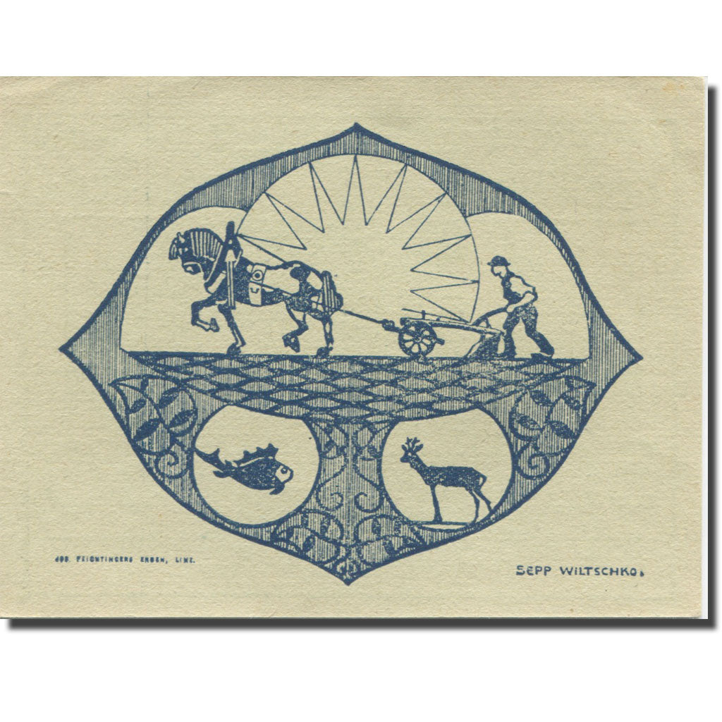 Billet, Autriche, Hagenberg, 50 Heller, eglise 2, 1921-03-31, SPL Mehl:FS 330a