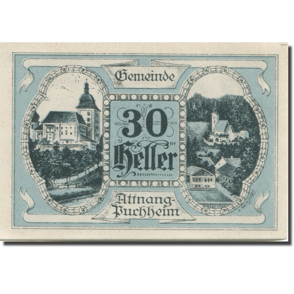 Banknote, Austria, Puchheim, 30 Heller, village 2, 1920 UNC(63) Mehl:FS 61II