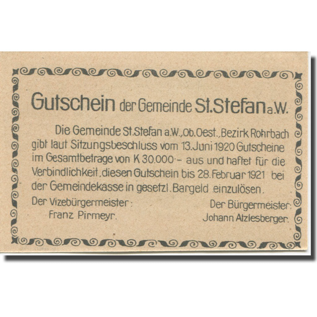 Banknote, Austria, St Stefan, 10 Heller, rocher, 1921 UNC(65-70) Mehl:FS 937a