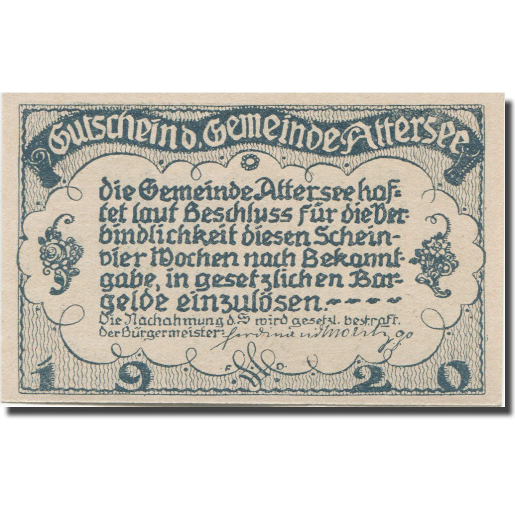 Banknote, Austria, Attersee, 10 Heller, mer, 1920, UNC(65-70), Mehl:FS 60a