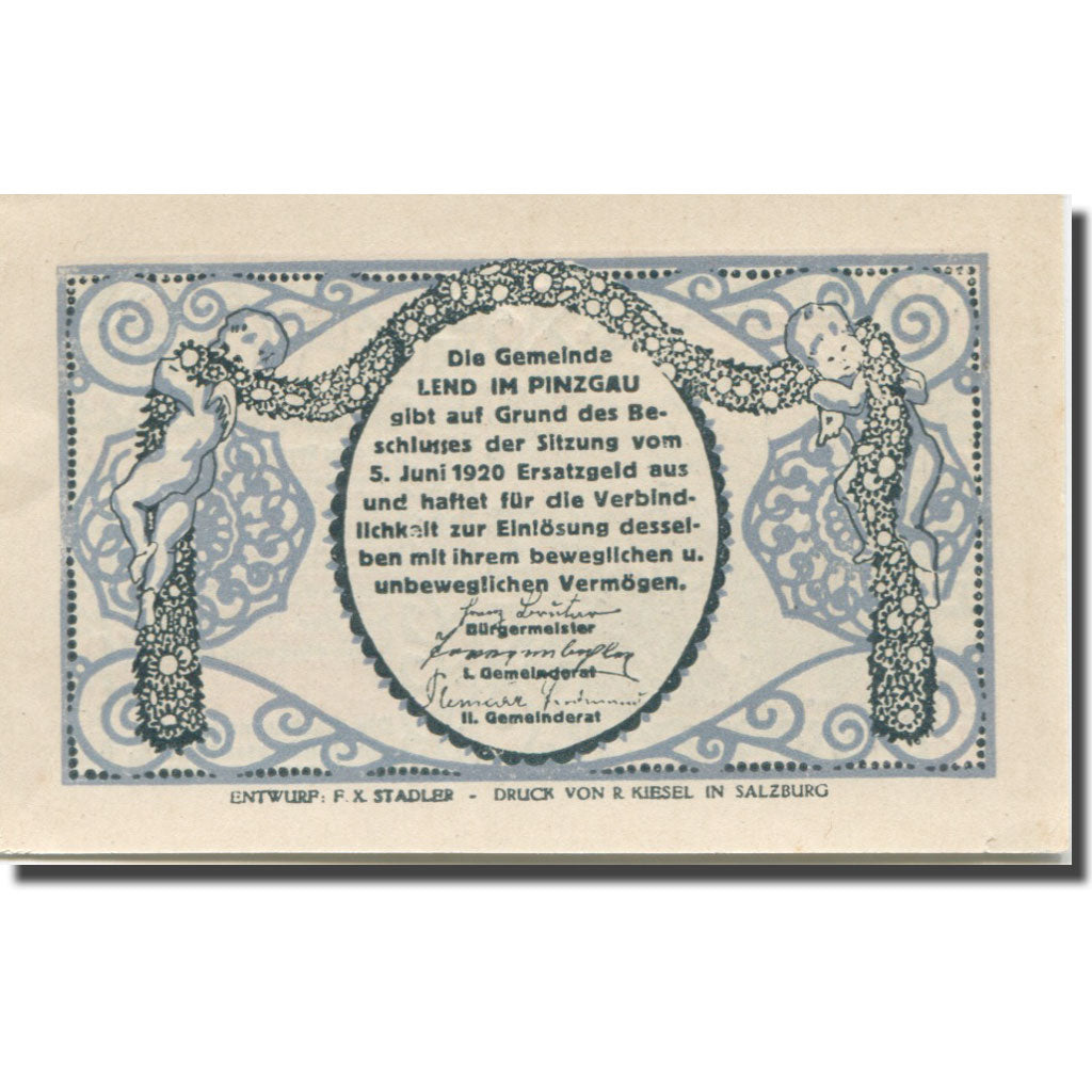 Banknote, Austria, Lend, 50 Heller, village, 1920 UNC(65-70) Mehl:FS 511IIb