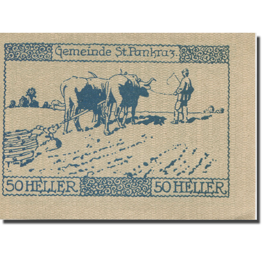 Banknote Austria, St Pankraz, 50 Heller, montagne, 1920, UNC(65-70) Mehl:FS 919
