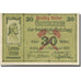 Banknote, Austria, Brixlegg, 30 Heller, personnage, 1920 UNC(63) Mehl:FS 104a