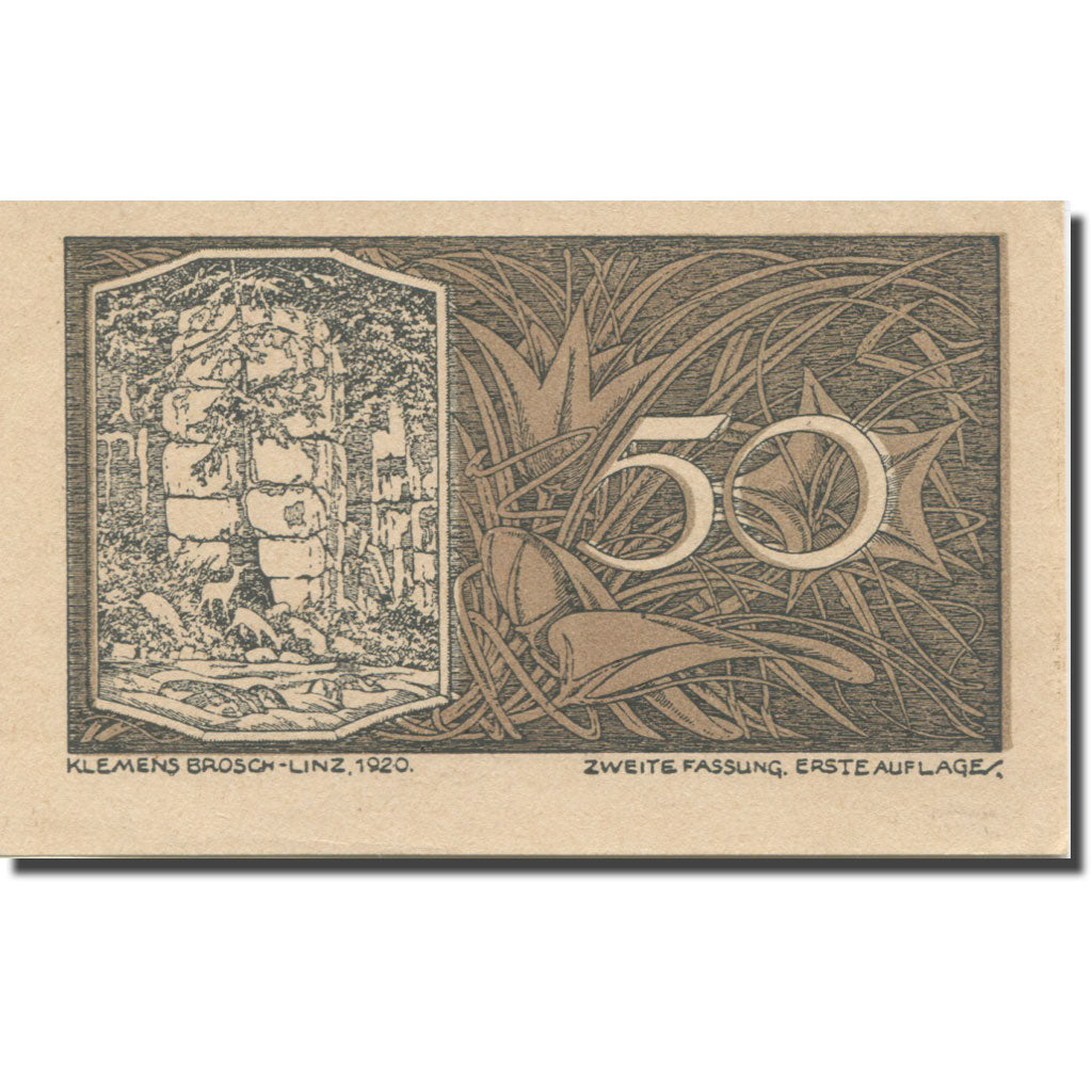 Billet, Autriche, St Georgen, 50 Heller, Fleur, 1920, NEUF, Mehl:FS 886IIb