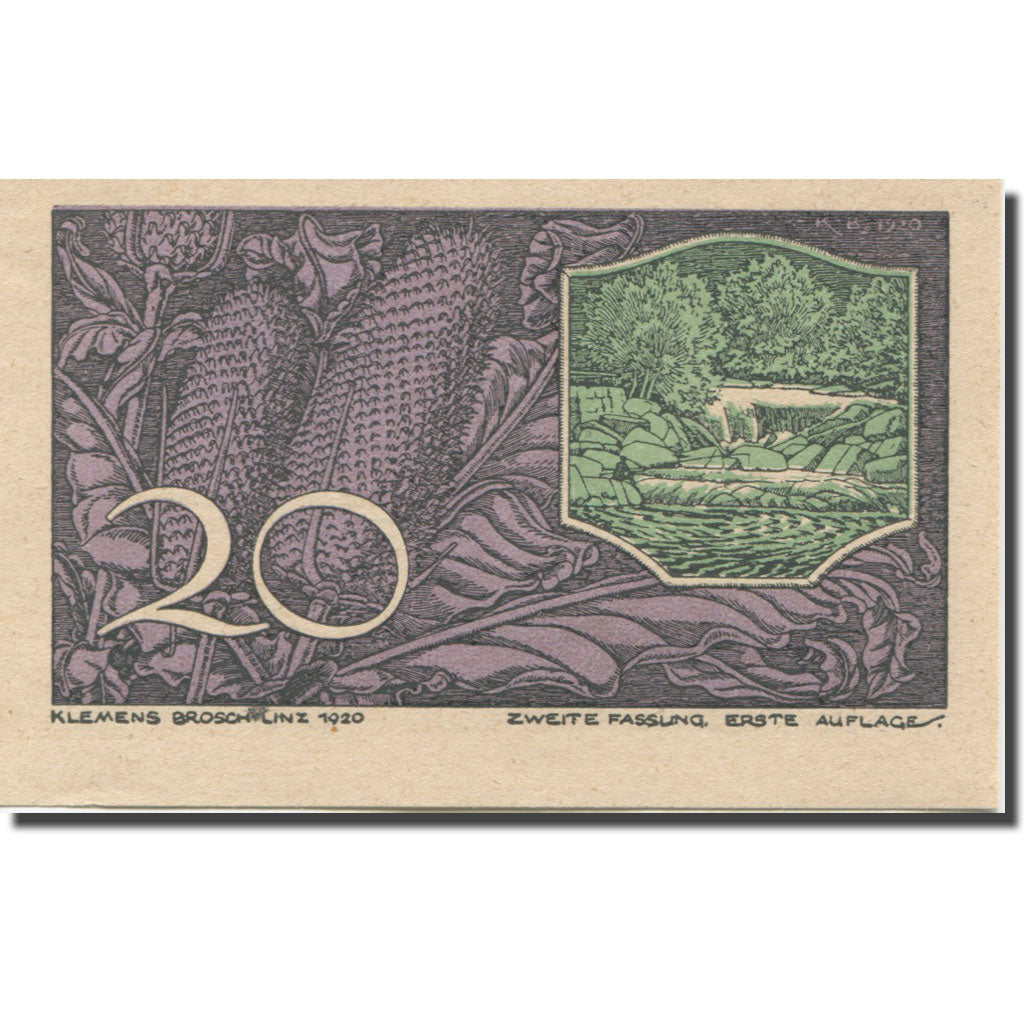 Banknote, Austria, St Georgen, 20 Heller, blé, 1920, UNC(65-70), Mehl:FS 886IIb