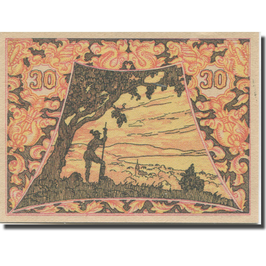 Banknote, Austria, Attersee, 30 Heller, paysage, 1920 UNC(65-70) Mehl:FS 988a