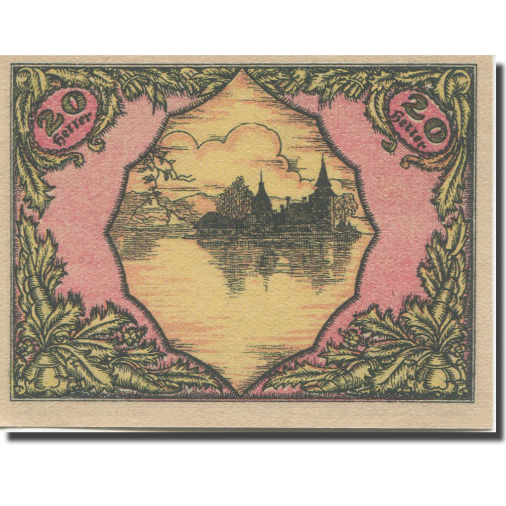 Banknote, Austria, Attersee, 20 Heller, Eglise, 1920 UNC(65-70) Mehl:FS 988a
