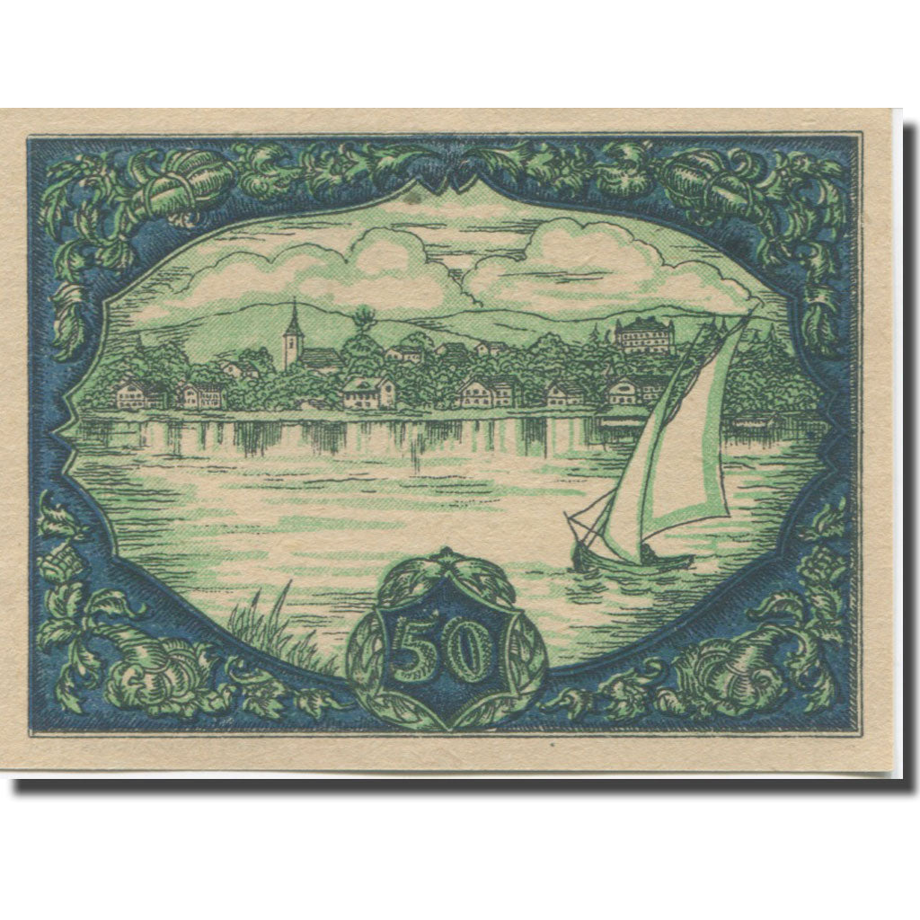Banknote, Austria, Attersee, 50 Heller, voilier, 1920 UNC(65-70) Mehl:FS 988a