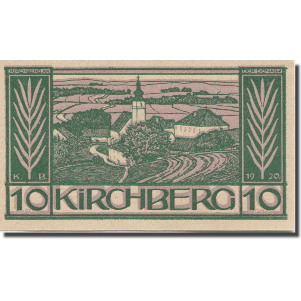 Banknote, Austria, Kirchberg, 10 Heller, village, 1920, UNC(65-70), Mehl:FS 441b