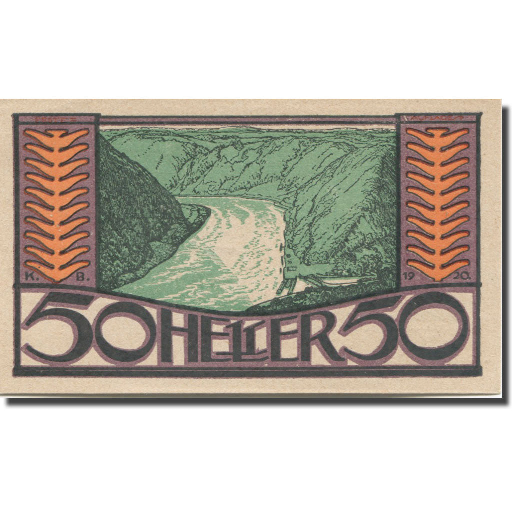 Banknote, Austria, Kirchberg, 50 Heller, fleuve, 1920, UNC(65-70), Mehl:FS 441b