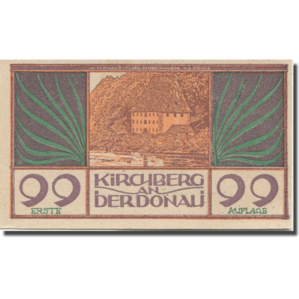 Banknote, Austria, Kirchberg, 99 Heller, château, 1920, UNC(65-70), Mehl:FS 441b