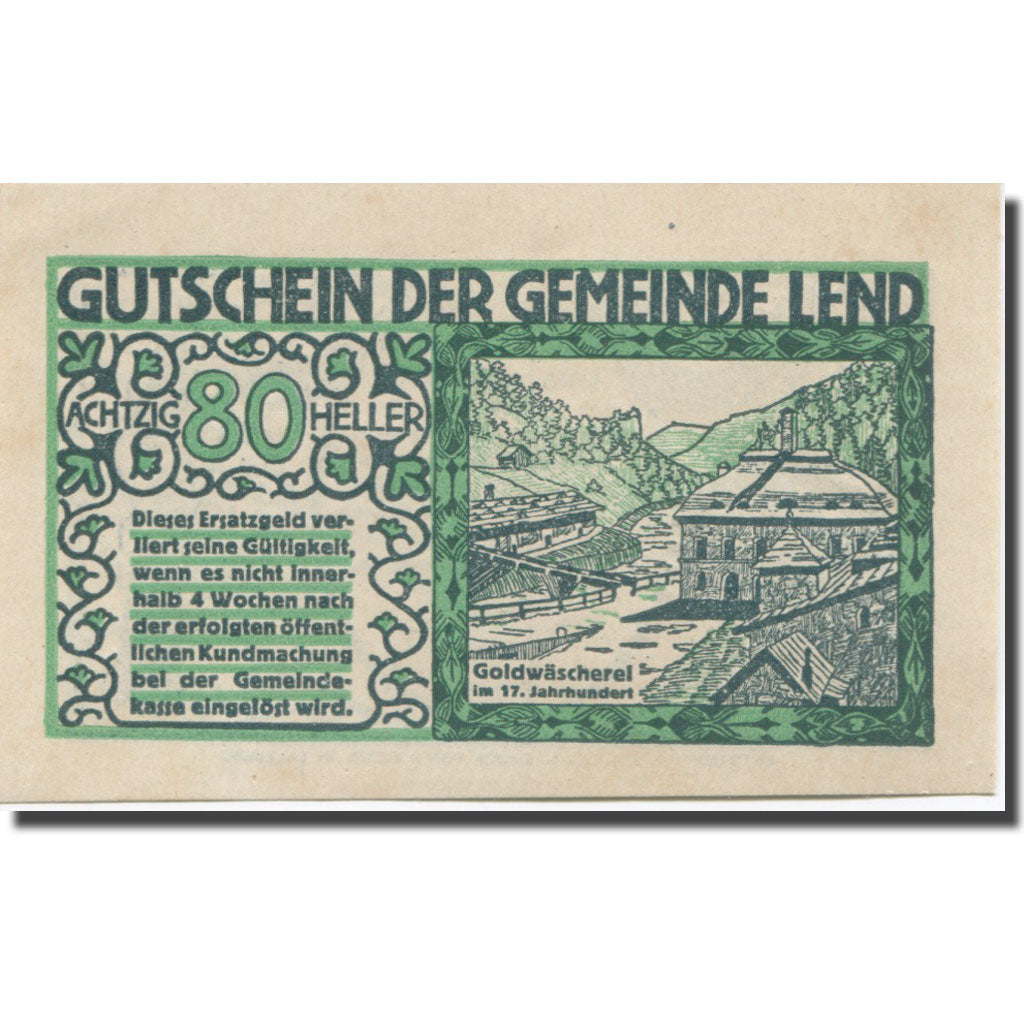 Banknote, Austria, Lend, 80 Heller, pont 1920-06-05, UNC(63), Mehl:FS 511IIa