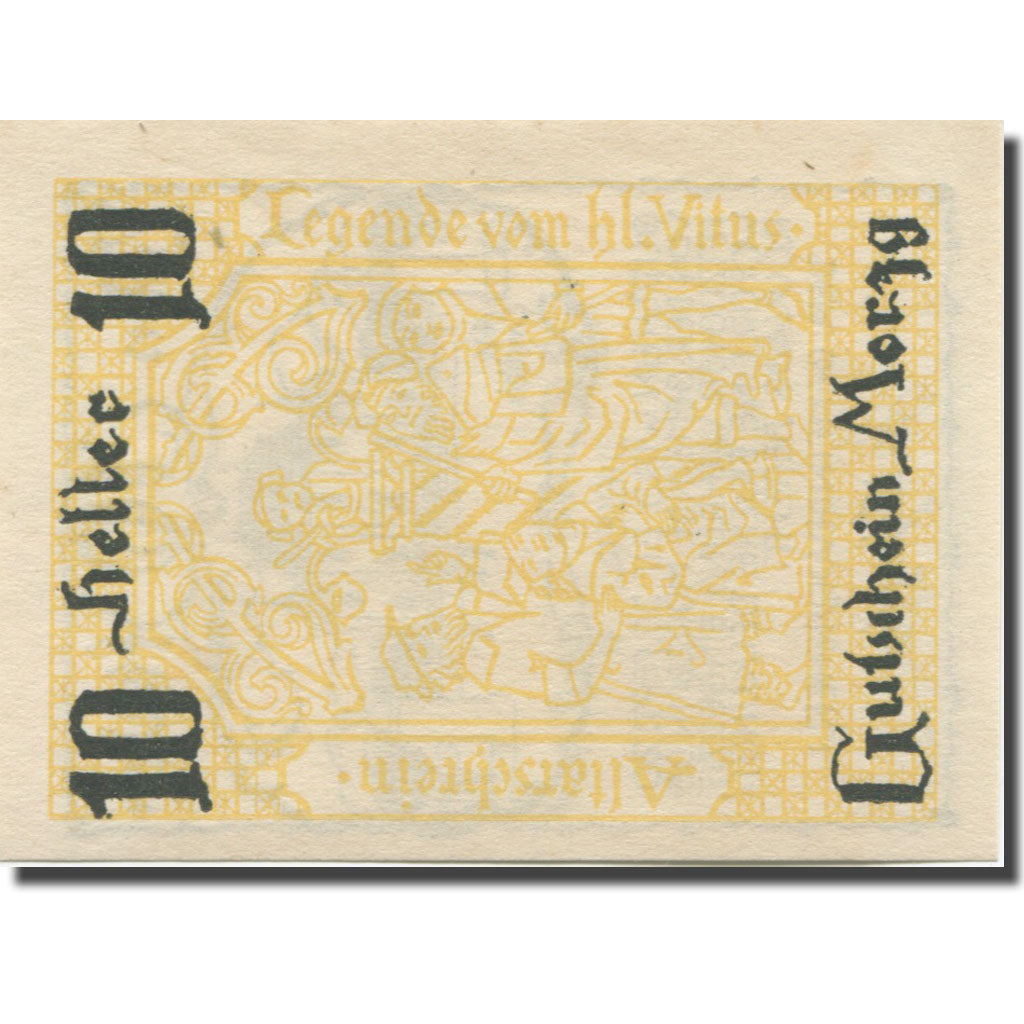 Banknote, Austria, Morzg, 10 Heller, personnage, 1920 UNC(65-70) Mehl:FS 630a