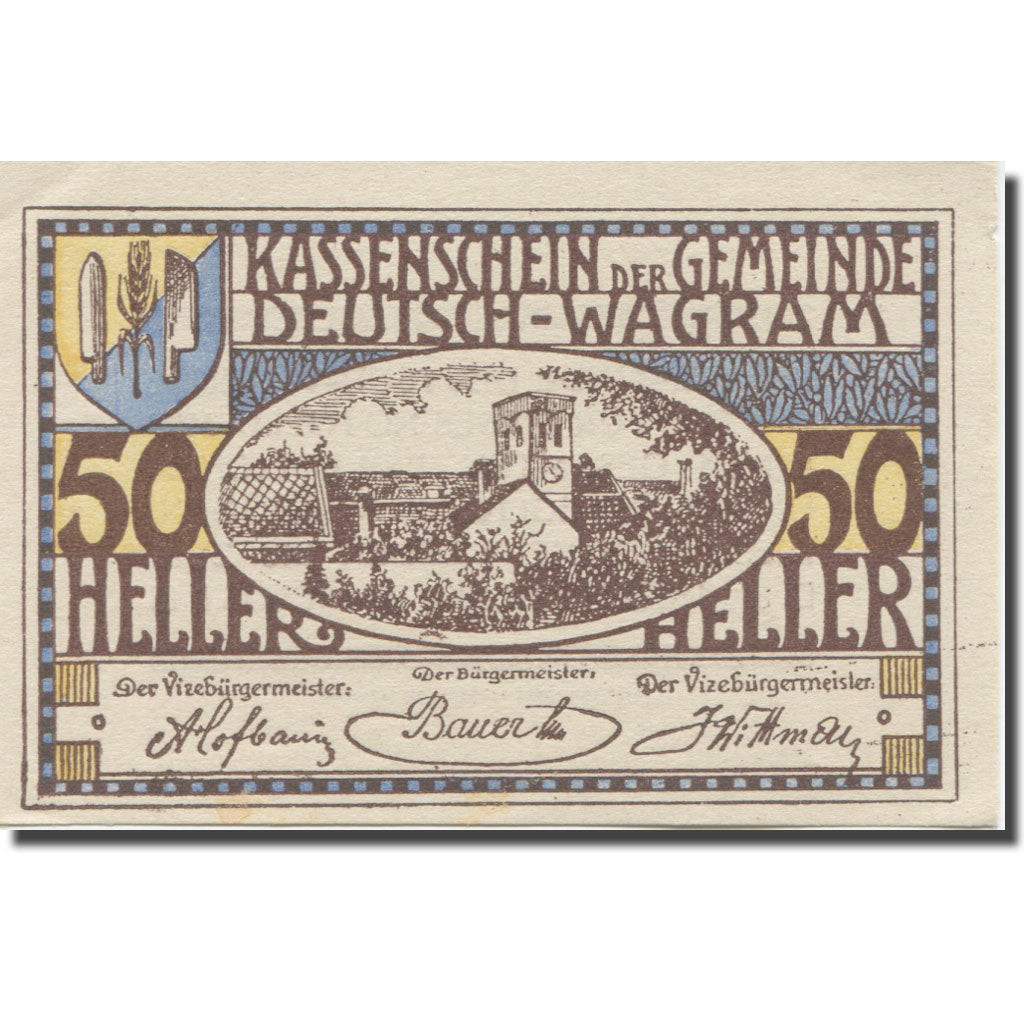 Banknote, Austria, Wagram, 50 Heller, Eglise 1920-12-31, UNC(63), Mehl:FS 121b