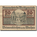 Banknote, Austria, Weissenkirchen, 20 Heller, rue, 1920 UNC(63) Mehl:FS 1158I