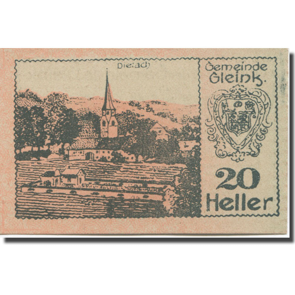 Banknote, Austria, Gleink, 20 Heller, Eglise 1920-12-31, UNC(63), Mehl:FS 237a