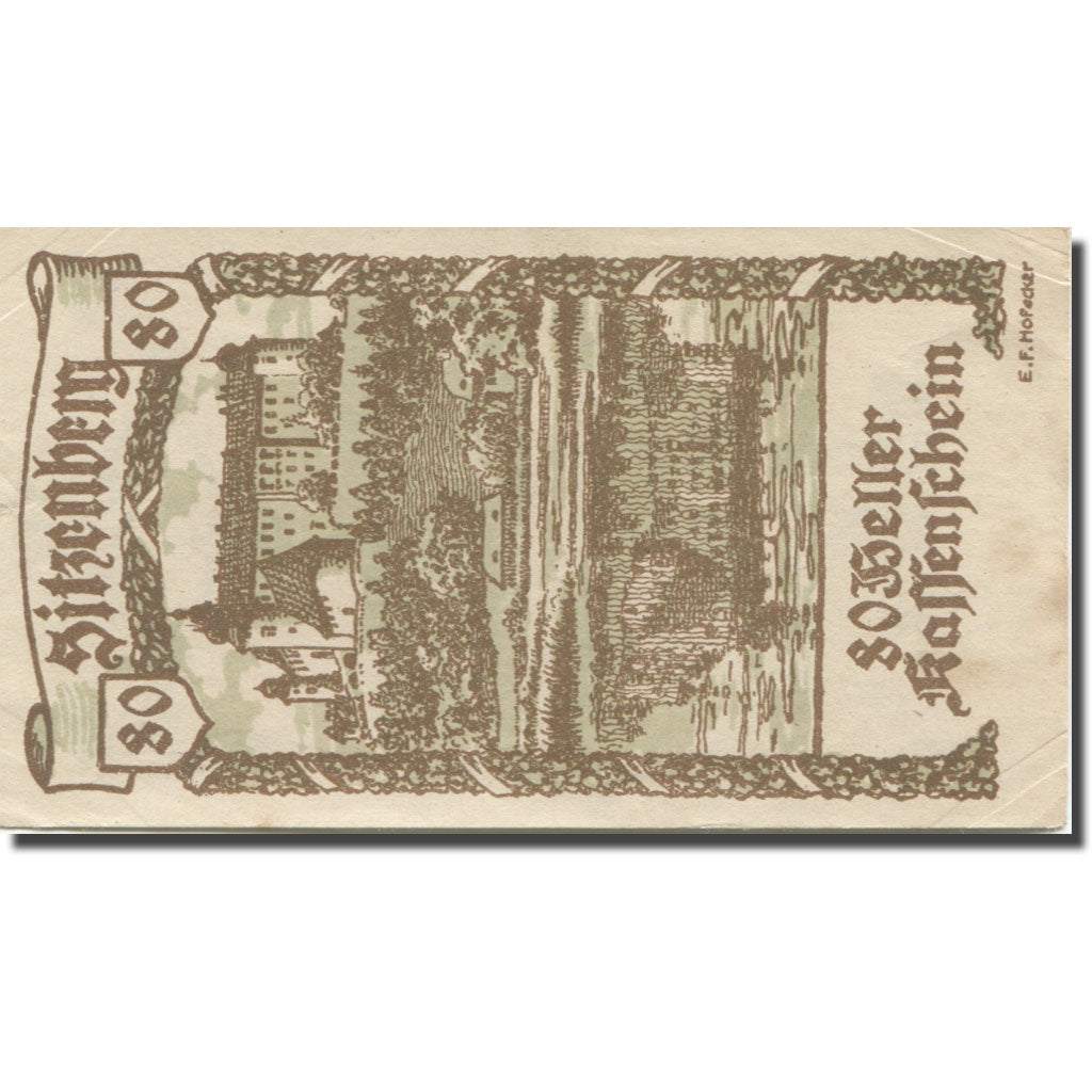 Banknote, Austria, Sitzenberg, 80 Heller, château 2, 1920 AU(50-53) Mehl:FS 1002