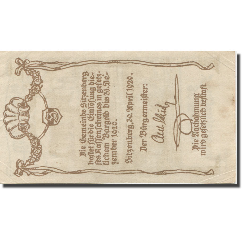 Banknote, Austria, Sitzenberg, 80 Heller, château 2, 1920 AU(50-53) Mehl:FS 1002