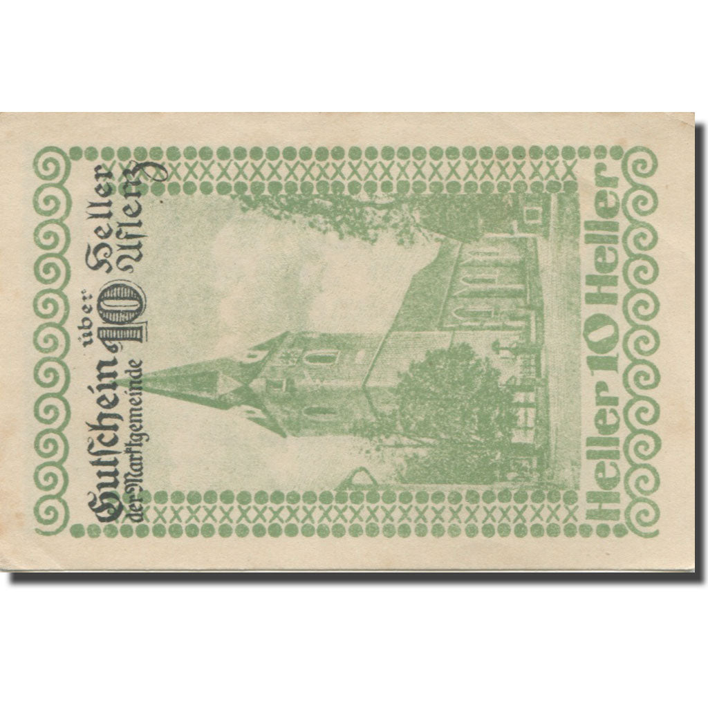 Banknote, Austria, Lenz, 10 Heller, Eglise1920-11-01, UNC(63), Mehl:FS 7a